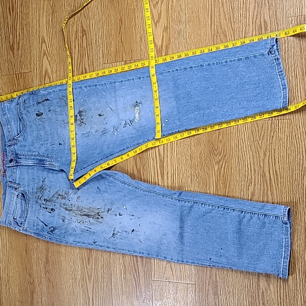 LUCKY BRAND 410 ATHLETIC STRIGHT 36x30 MENS PRE-OWNED MECHANIC WORK STRECH JEANS - Picture 2 of 8